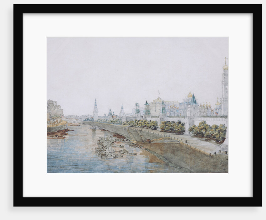 View of the Kremlin from the Moskvoretsky Bridge, 1851 by Anonymous