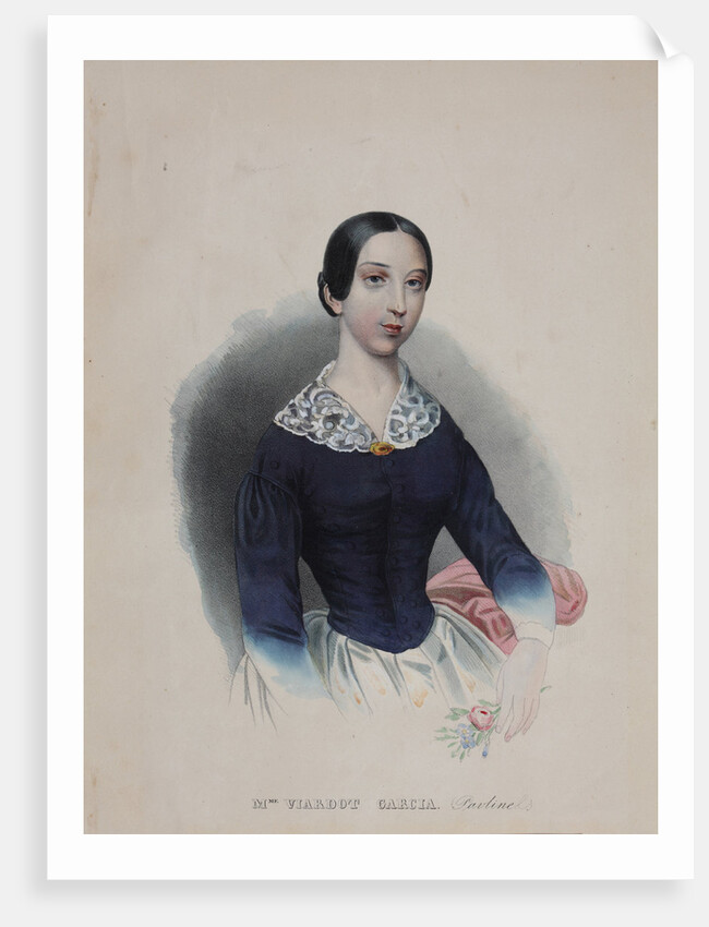 Portrait of the singer and composer Pauline Viardot, 1840s by Anonymous