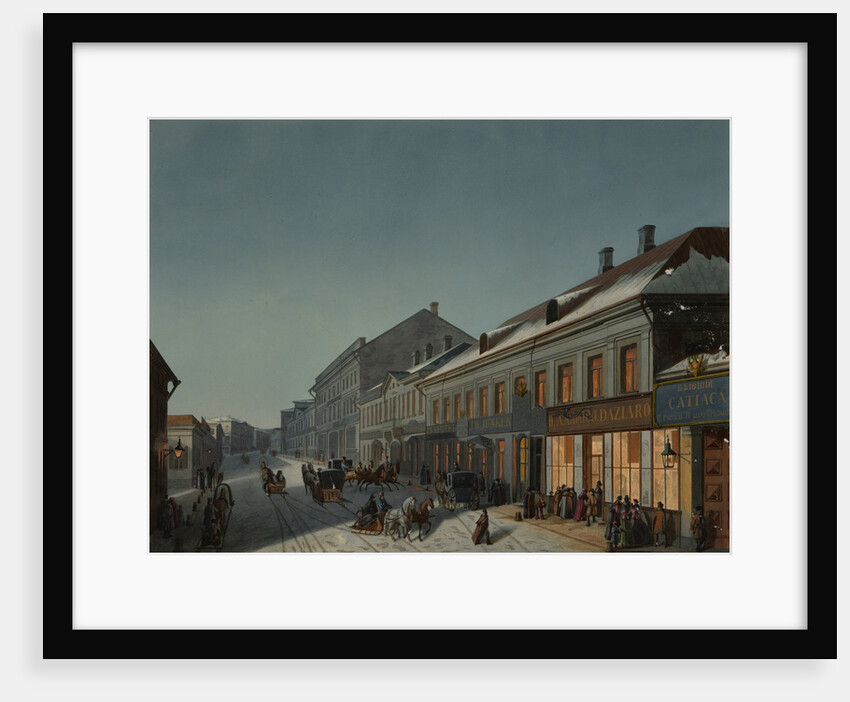 Kuznetsky Most (Blacksmiths Bridge) in Moscow, 1850s by Anonymous