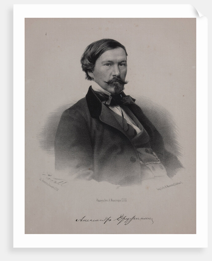 Portrait of the author Alexander Vasilyevich Druzhinin, 1860s by Anonymous