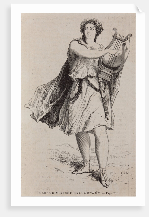 Pauline Viardot as Orfeo in the opera Orpheo ed Euridice by Ch, Gluck, 1890 by Anonymous