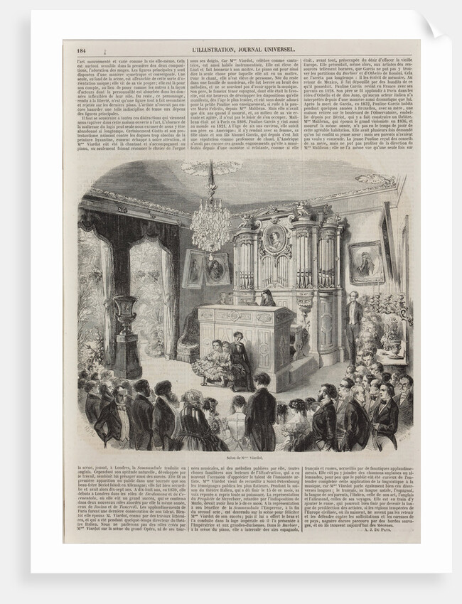 The Musical Soirée at the Pauline Viardot-Garcias Salon, 1853 by Anonymous