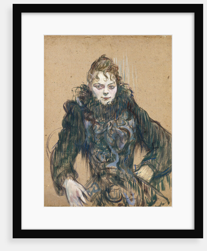 Woman with a Black Boa, 1892 by Anonymous