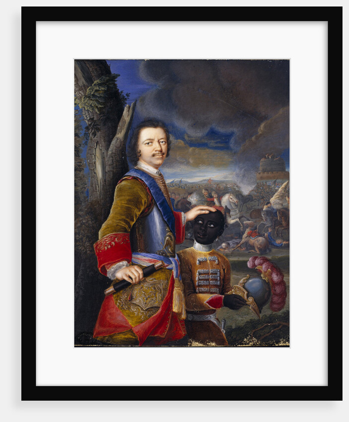 Peter the Great with his page Abraham Hannibal, ca 1720 by Anonymous