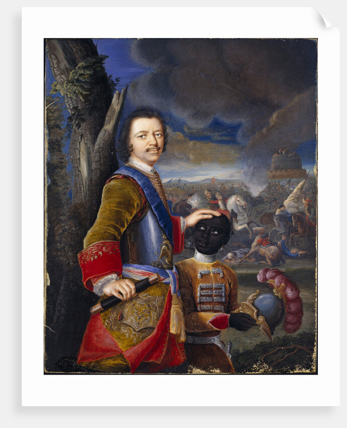 Peter the Great with his page Abraham Hannibal, ca 1720 by Anonymous