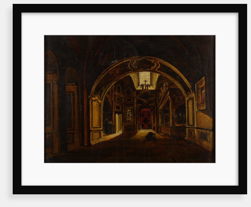 Inside view of the Lower church of Saint Basils Cathedral in Moscow, First half of the 19th cent by Anonymous