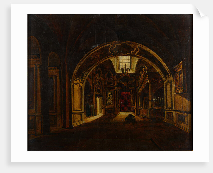 Inside view of the Lower church of Saint Basils Cathedral in Moscow, First half of the 19th cent by Anonymous