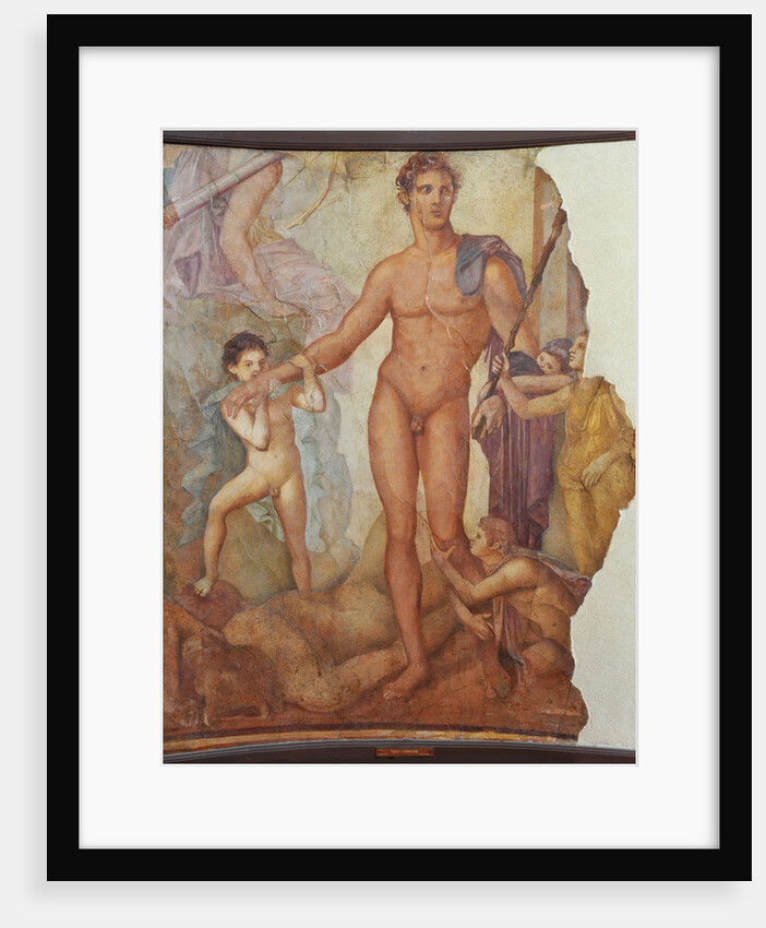 Theseus the Liberator. Ancient Roman fresco from Herculaneum Basilica by Anonymous
