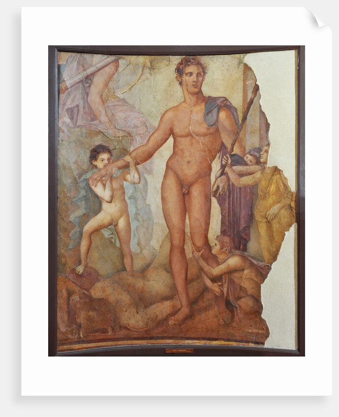 Theseus the Liberator. Ancient Roman fresco from Herculaneum Basilica by Anonymous
