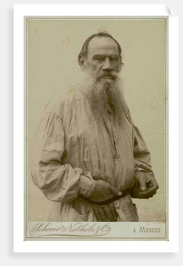 Portrait of the author Count Lev Nikolayevich Tolstoy by Anonymous