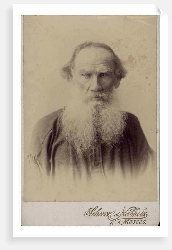 Portrait of the author Count Lev Nikolayevich Tolstoy by Anonymous