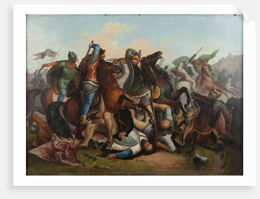 The Battle of Rudolph of Habsburg against Ottokar of Bohemia on 26 August 1278 by Anonymous