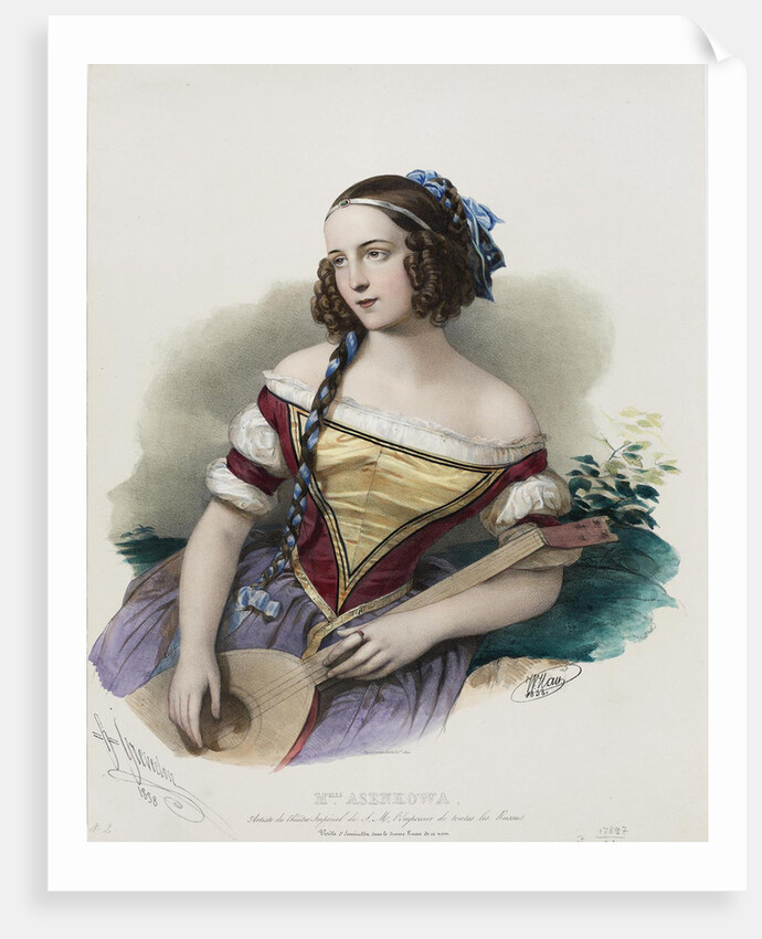 Portrait of the actress Varvara Asenkova by Anonymous