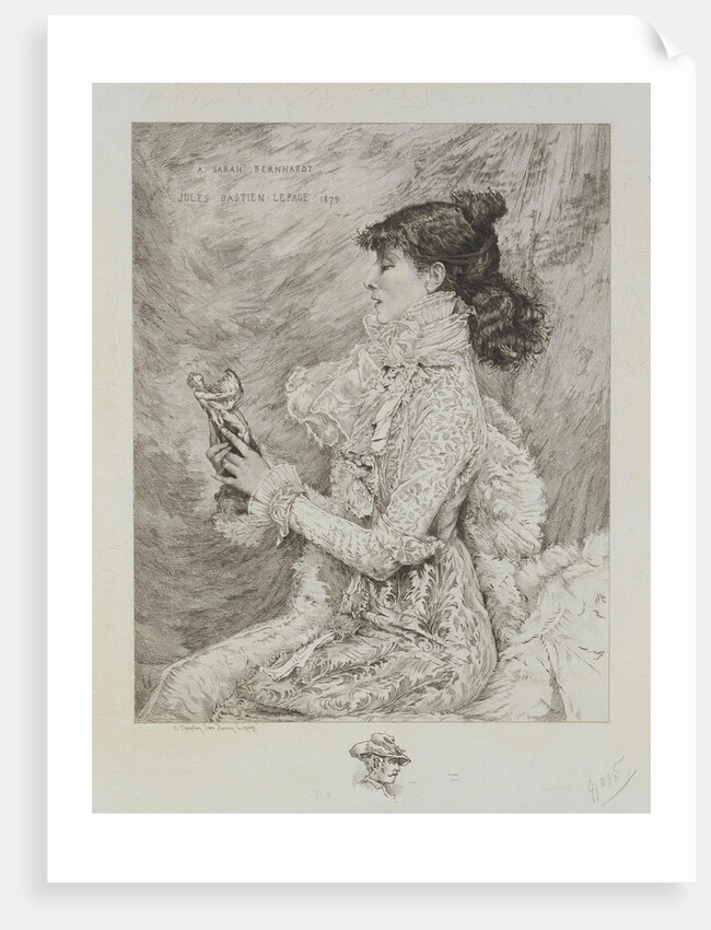 Portrait of Sarah Bernhardt by Anonymous