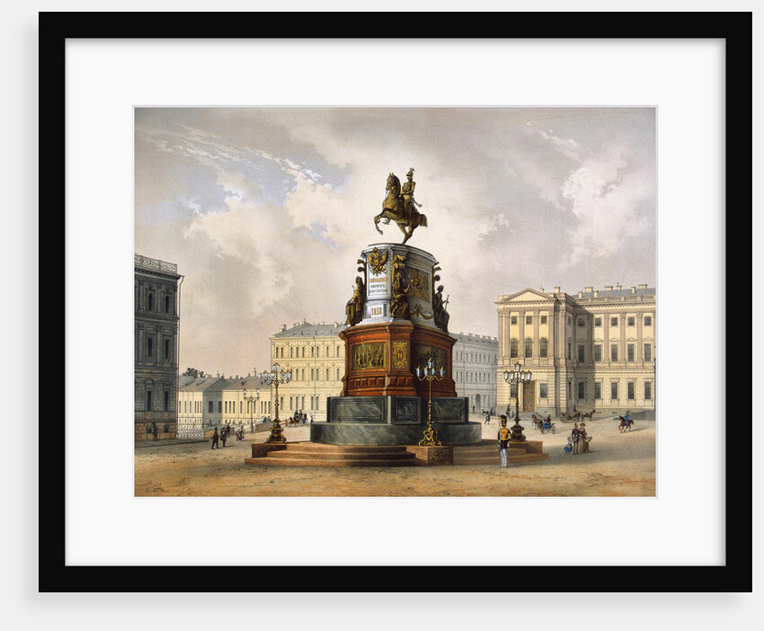 View of the Monument to Emperor Nicholas I on Saint Isaacs Square by Anonymous