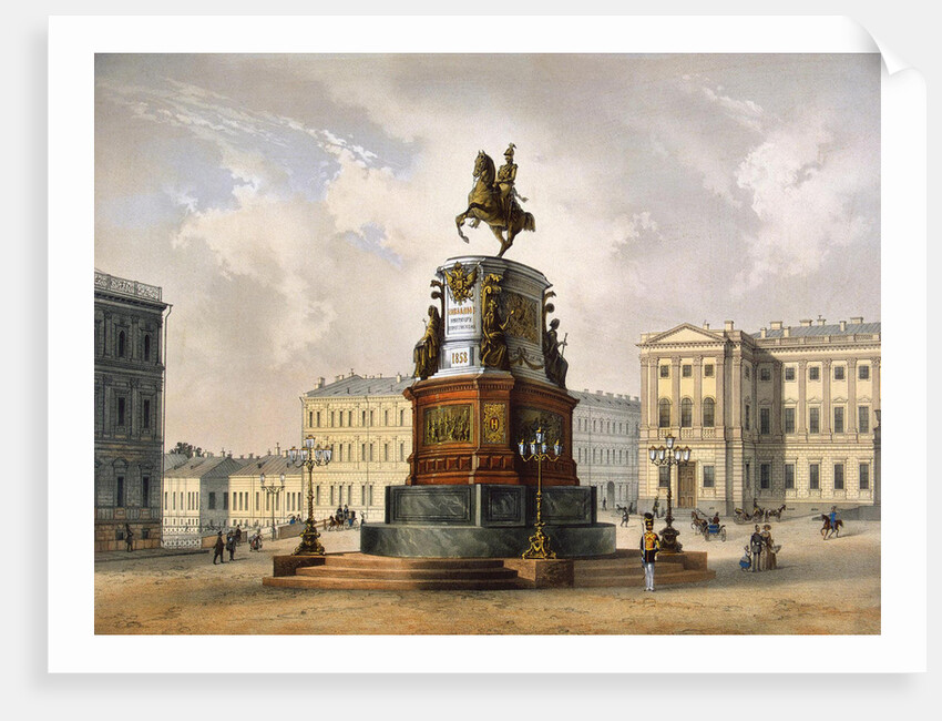 View of the Monument to Emperor Nicholas I on Saint Isaacs Square by Anonymous