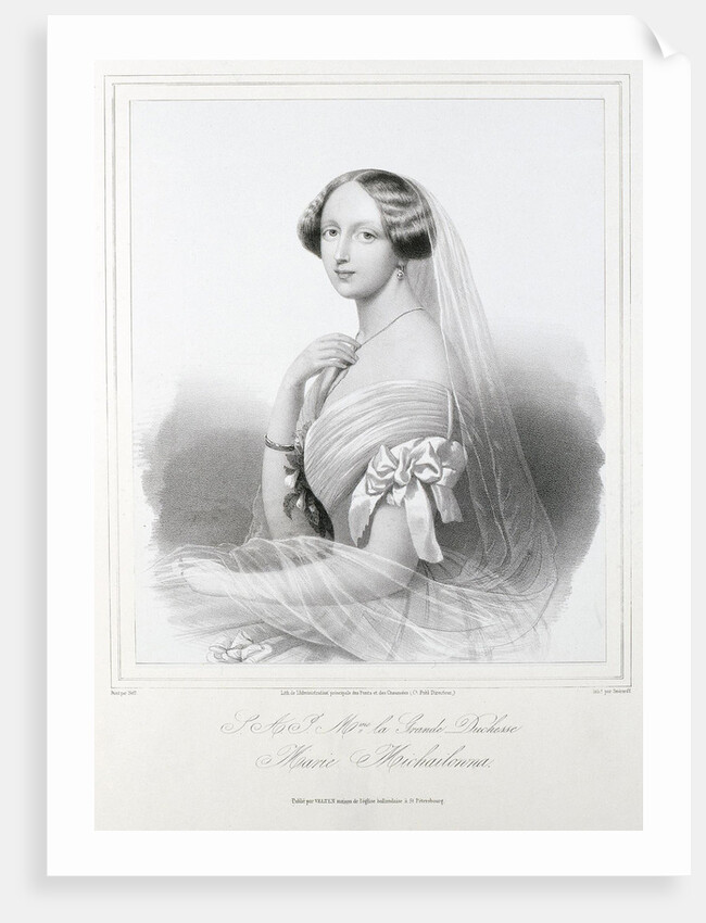 Portrait of Grand Duchess Maria Mikhailovna of Russia by Anonymous