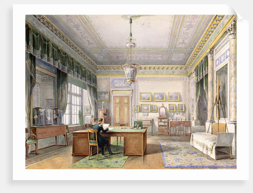 Interiors of the Winter Palace. The Study of Emperor Alexander II in the Winter Palace by Anonymous