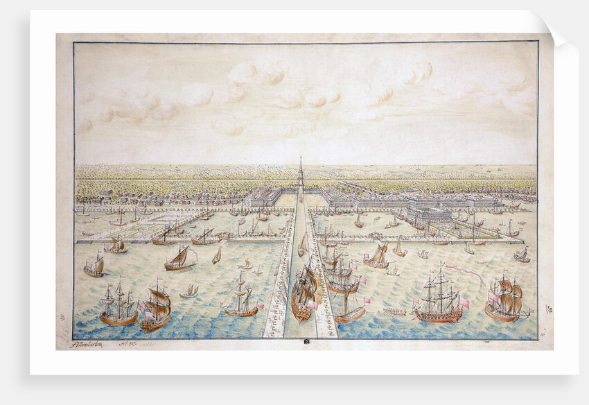 Harbour at Kronshtadt. Draft by Anonymous