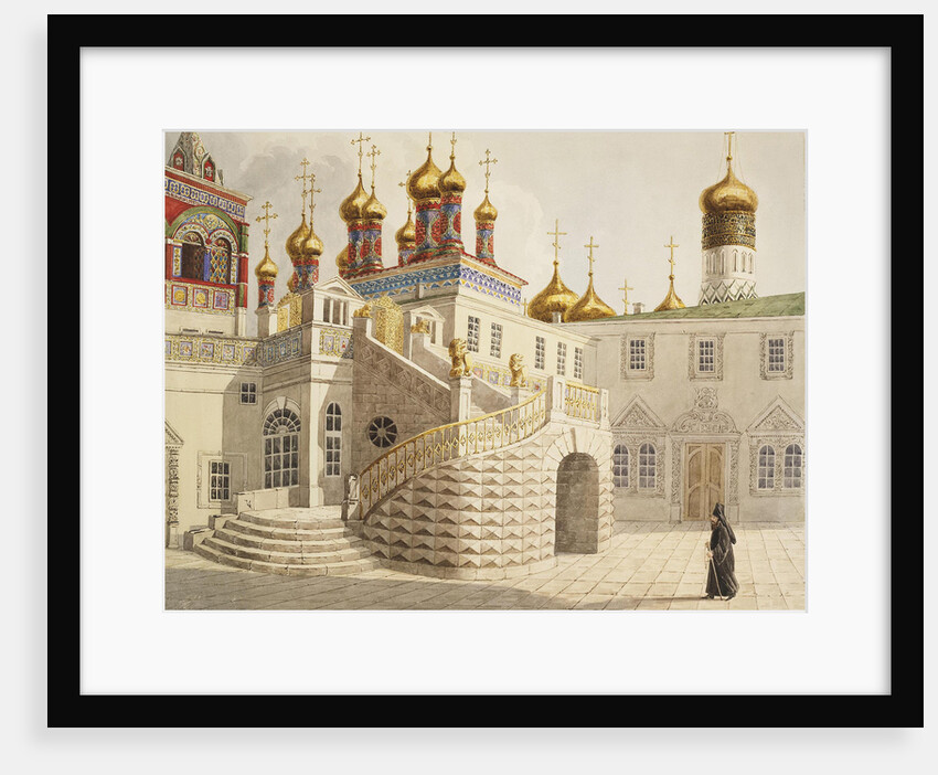 The Boyar Ground and the Church of Our Saviour behind the Gold Grid in the Moscow Kremlin by Anonymous