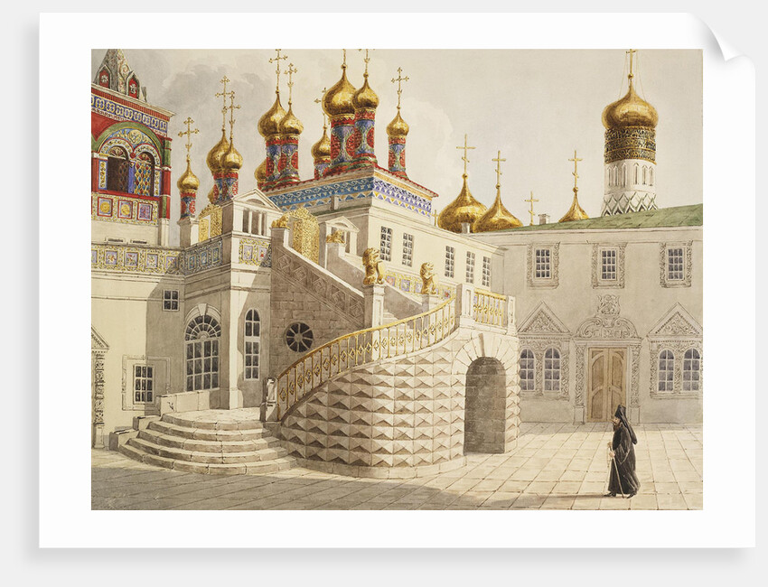 The Boyar Ground and the Church of Our Saviour behind the Gold Grid in the Moscow Kremlin by Anonymous