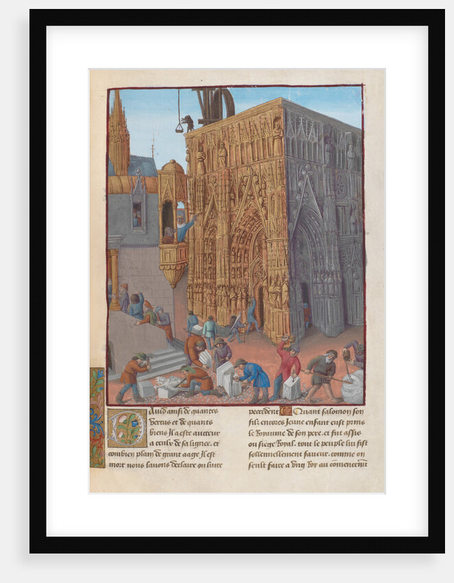 The Building of the Temple of Solomon. Illustration in Flavius Josephus Antiquities of the Jews (A by Anonymous