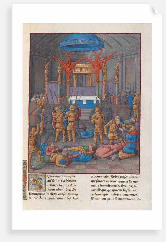 Desecration of the Temple of Jerusalem by Pompey. Illustration in Flavius Josephus Antiquities of t by Anonymous