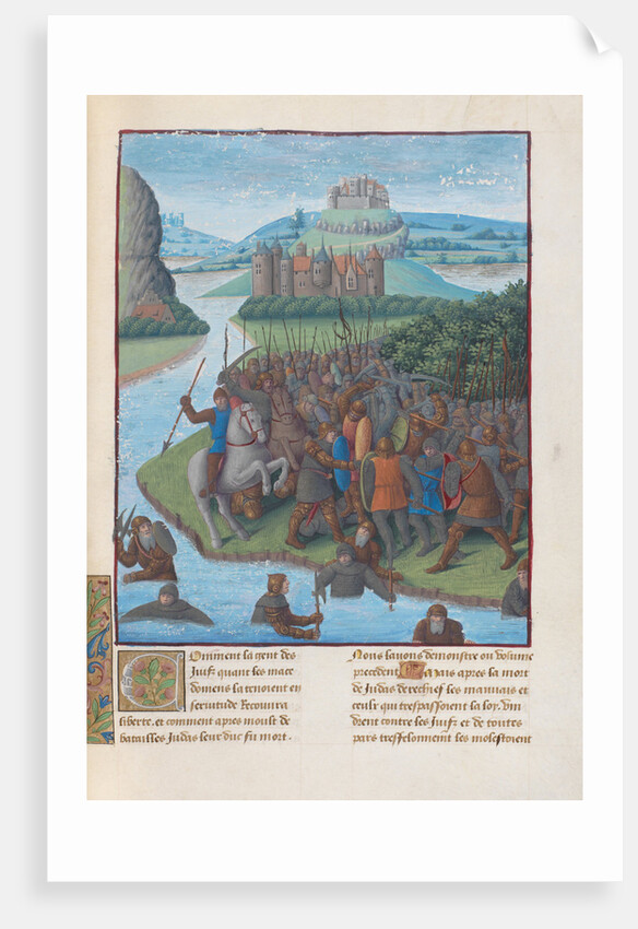 Battle between the Maccabees and the Seleucids. Illustration in Flavius Josephus Antiquities of the by Anonymous