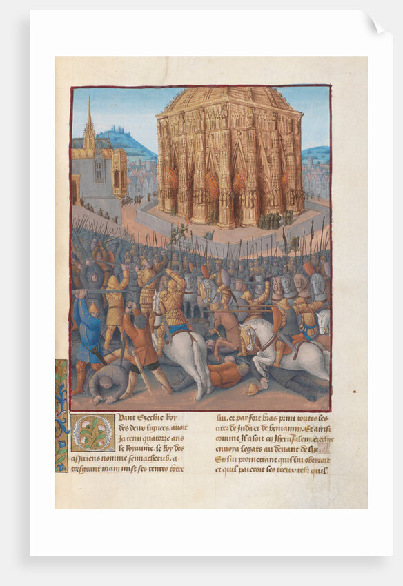 Siege of Jerusalem by Nebuchadnezzar II. Illustration in Flavius Josephus Antiquities of the Jews by Anonymous