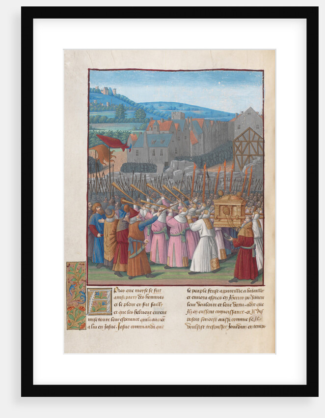 Joshua and the Fall of Jericho. Illustration in Flavius Josephus Antiquities of the Jews (Antiquit by Anonymous
