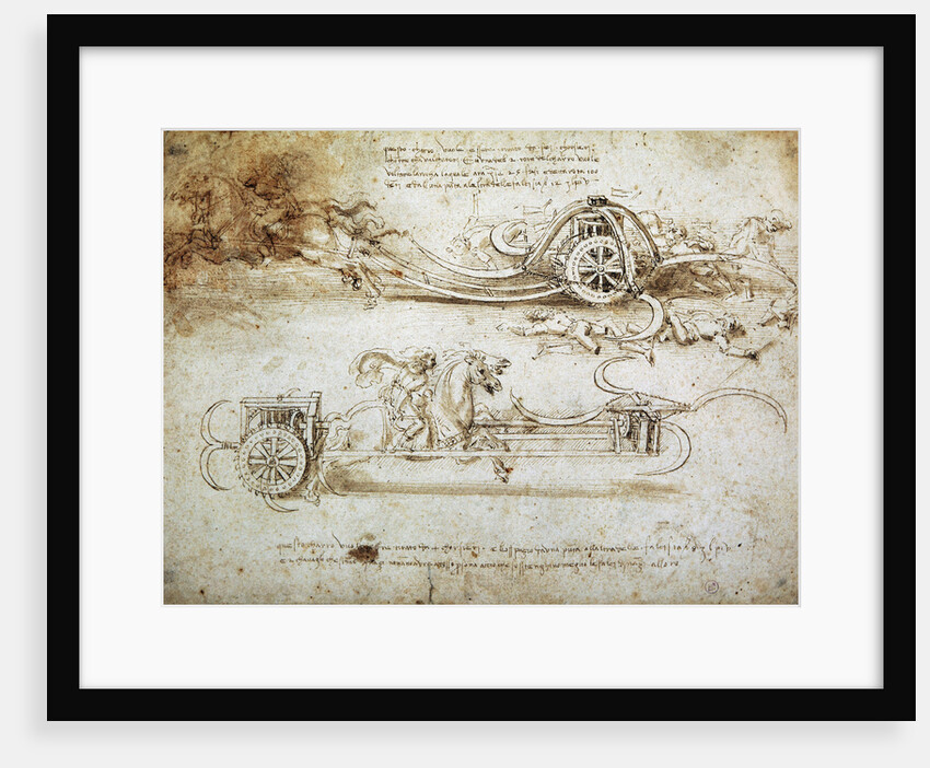 Study of a scythed chariot by Anonymous