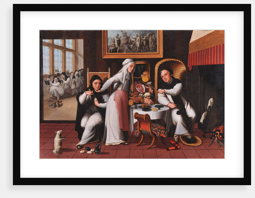 Scene in a monastery by Anonymous