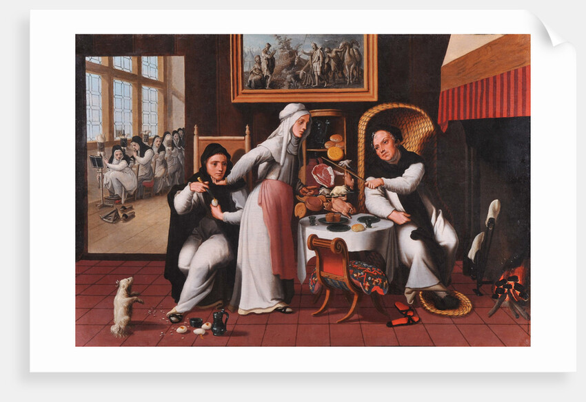 Scene in a monastery by Anonymous