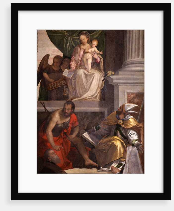 Madonna Enthroned with Child, St John the Baptist, St Louis of Toulouse and Donors by Anonymous