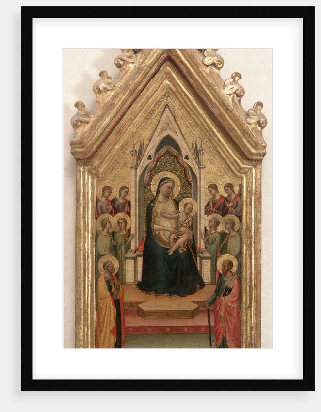 Madonna and Child with eight Angels and Saints Peter and Paul by Anonymous