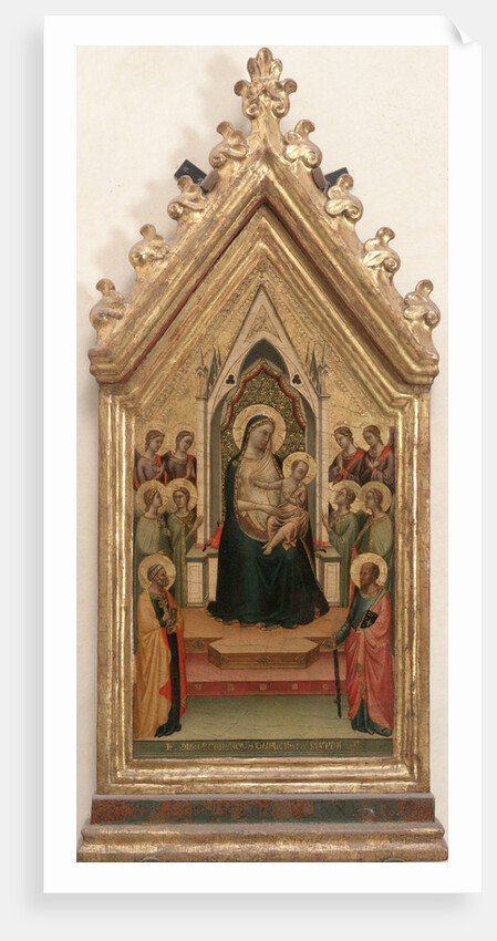 Madonna and Child with eight Angels and Saints Peter and Paul by Anonymous
