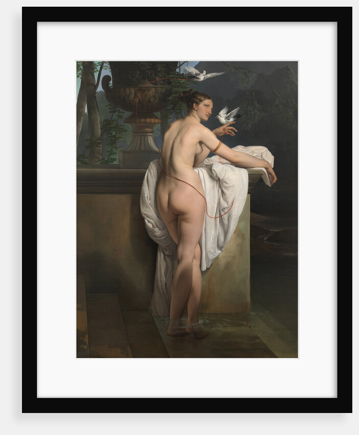 Venus Playing with Two Doves (Portrait of the Ballerina Carlotta Chabert) by Anonymous