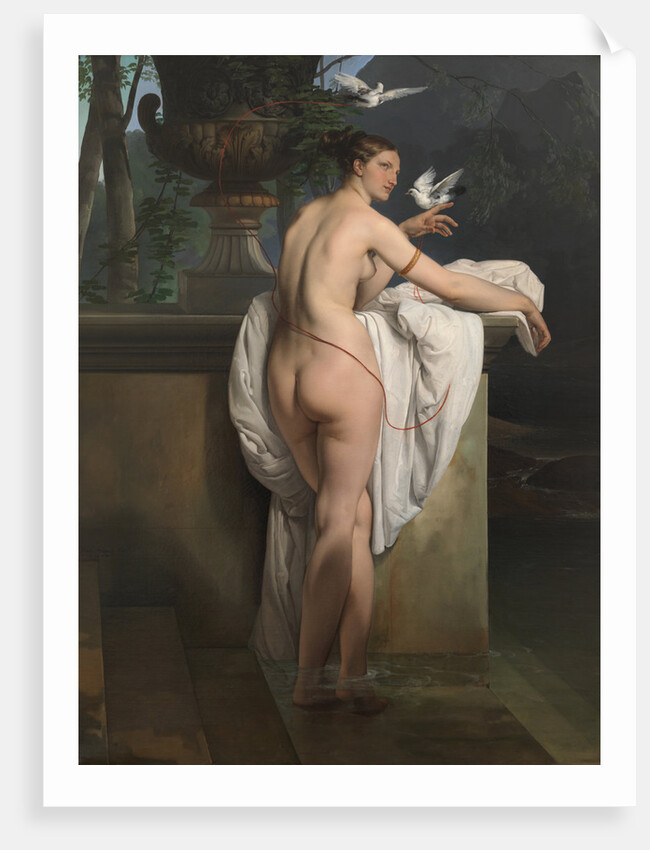 Venus Playing with Two Doves (Portrait of the Ballerina Carlotta Chabert) by Anonymous