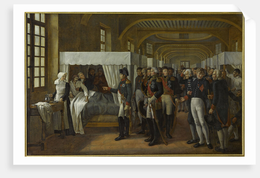 Napoleon I visiting the infirmary of Les Invalides, February 11, 1808 by Anonymous