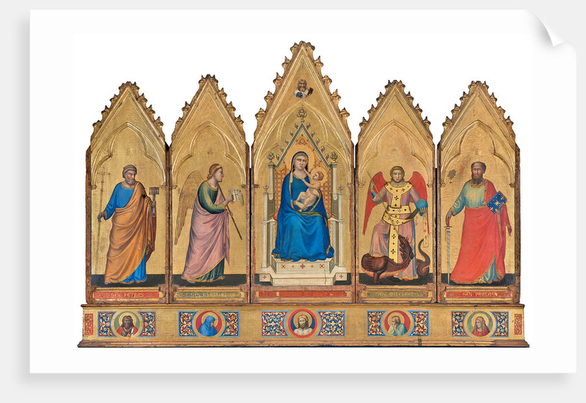 Polyptych: Madonna Enthroned with Child and Saints by Anonymous