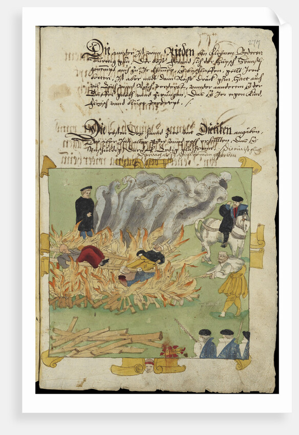 The Burning of three witches in Baden on November 4, 1585 by Anonymous