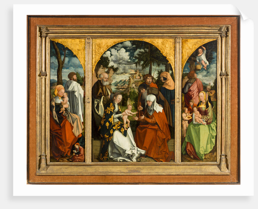Triptych with the Holy Kinship by Anonymous