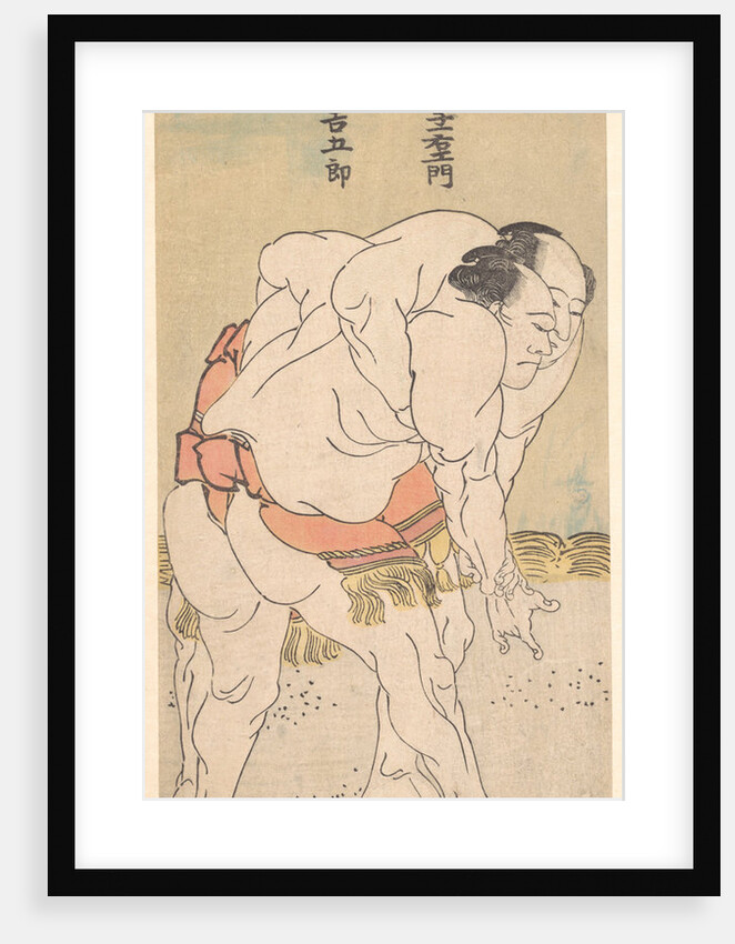 The Sumo Wrestlers Takaneyama Yoichiemon and Sendagawa Kichigoro by Anonymous