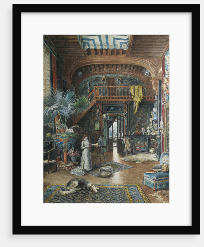 The actress Sarah Bernhardt in her studio by Anonymous