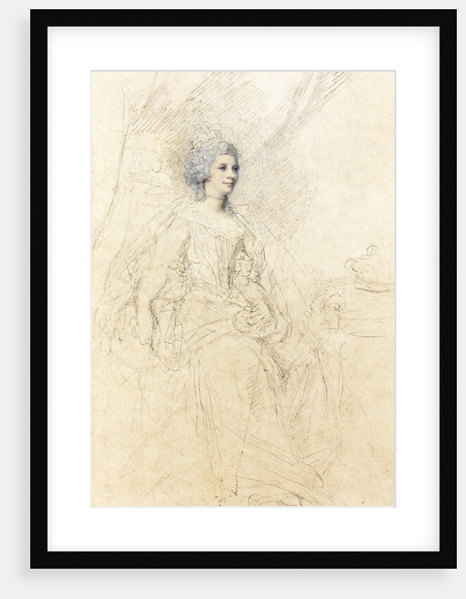 Portrait of Charlotte of Mecklenburg-Strelitz, wife of King George III of England by Anonymous