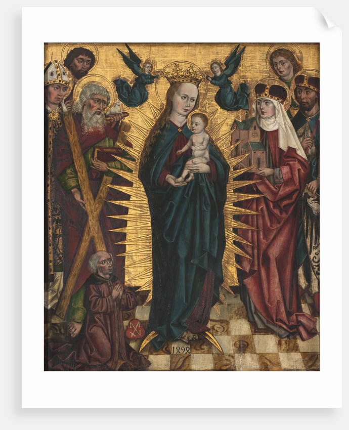 Virgin and child with Saints Andrew, Hedwig of Silesia, John the Baptist, John the Evangelist, Stani by Anonymous