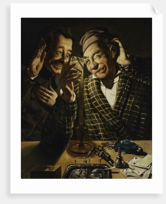 Gamblers by candlelight by Anonymous