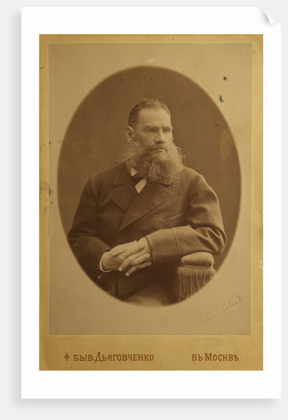Portrait of the author Count Lev Nikolayevich Tolstoy by Anonymous