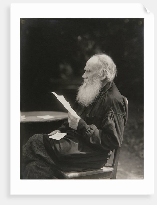 Portrait of the author Count Lev Nikolayevich Tolstoy by Anonymous