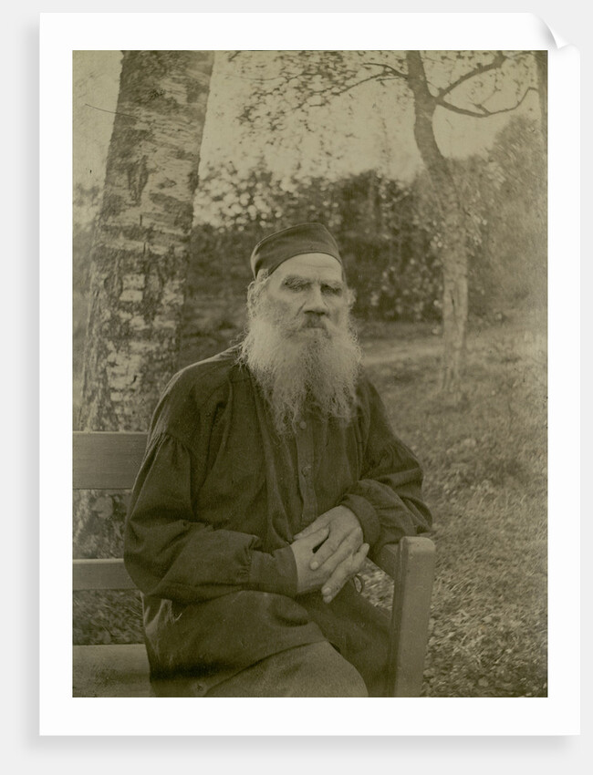 Portrait of the author Count Lev Nikolayevich Tolstoy by Anonymous